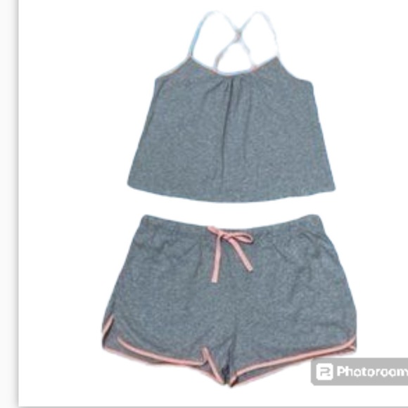 CALME by JOHNNY WAS Tank Top And Elastic Waistband Night and Day Short Set - Picture 3 of 15